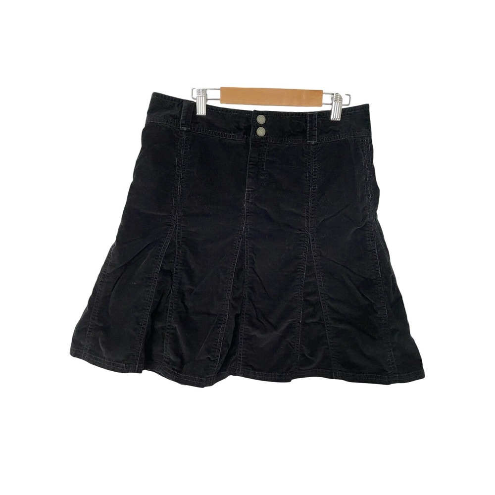 Athleta Whenever Cord 6 Black Corduroy Fit Flare A Line Paneled Stretch Twee